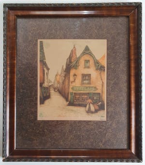 Jef Codron - Epicerie à Bruxelles (groot formaat in luxe lijst) kopen? Bied vanaf 1!