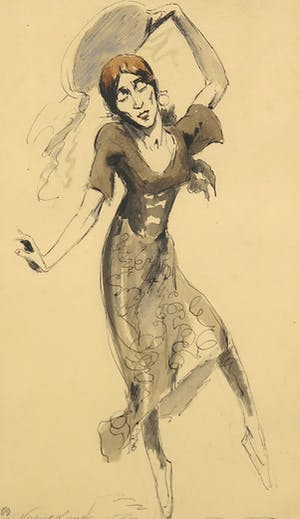 Alfred Ost - Inkt en aquarel, Stacia Napierkowska als Esmeralda kopen? Bied vanaf 150!