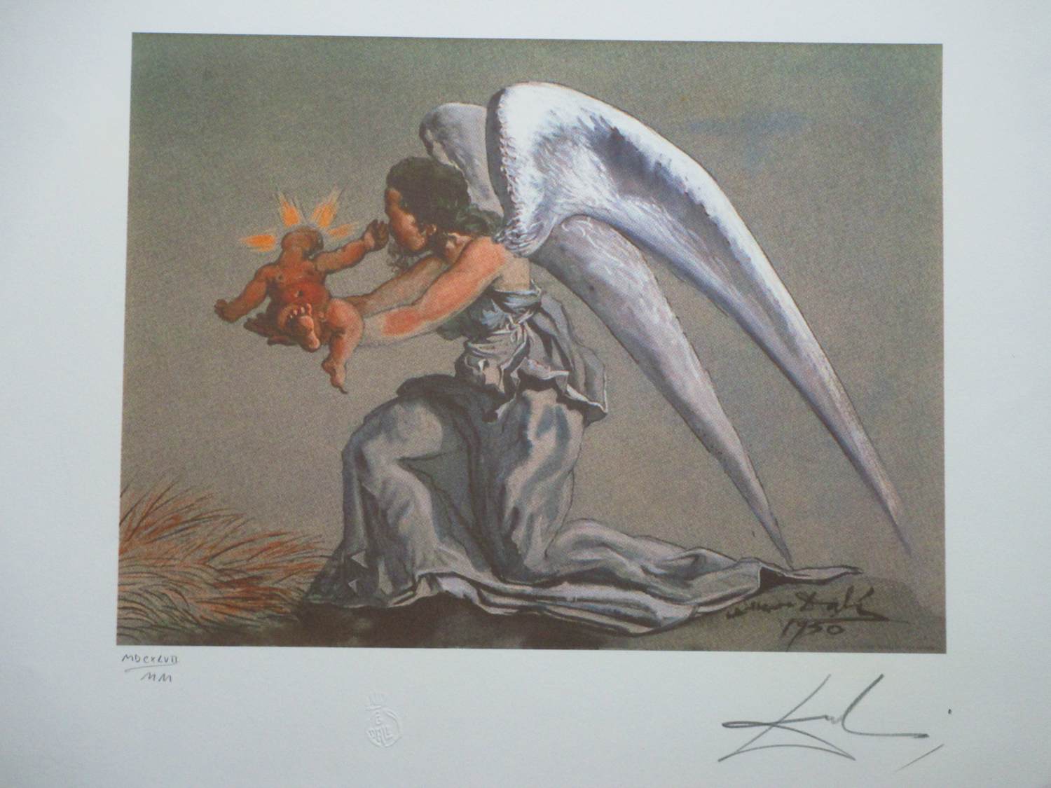 Salvador Dali - Engel met Christuskind - Zeefdruk kopen? Bied vanaf 250!