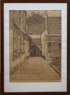 Antoinette van Hoytema - handgesigneerde ets - straatgezicht kopen? Bied vanaf 70!