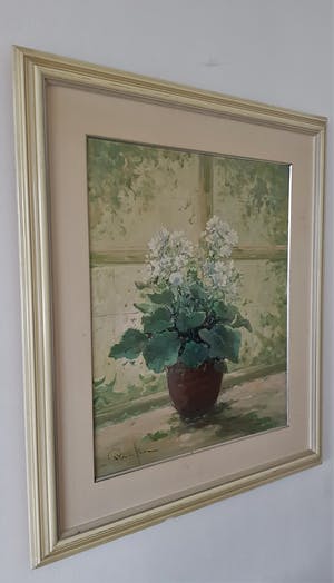 Rob de Haan - Stilleven hortensia in pot kopen? Bied vanaf 95!