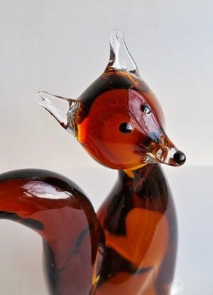 Vetro Design - Rood Vosje - Handgeblazen unicum kopen? Bied vanaf 1!