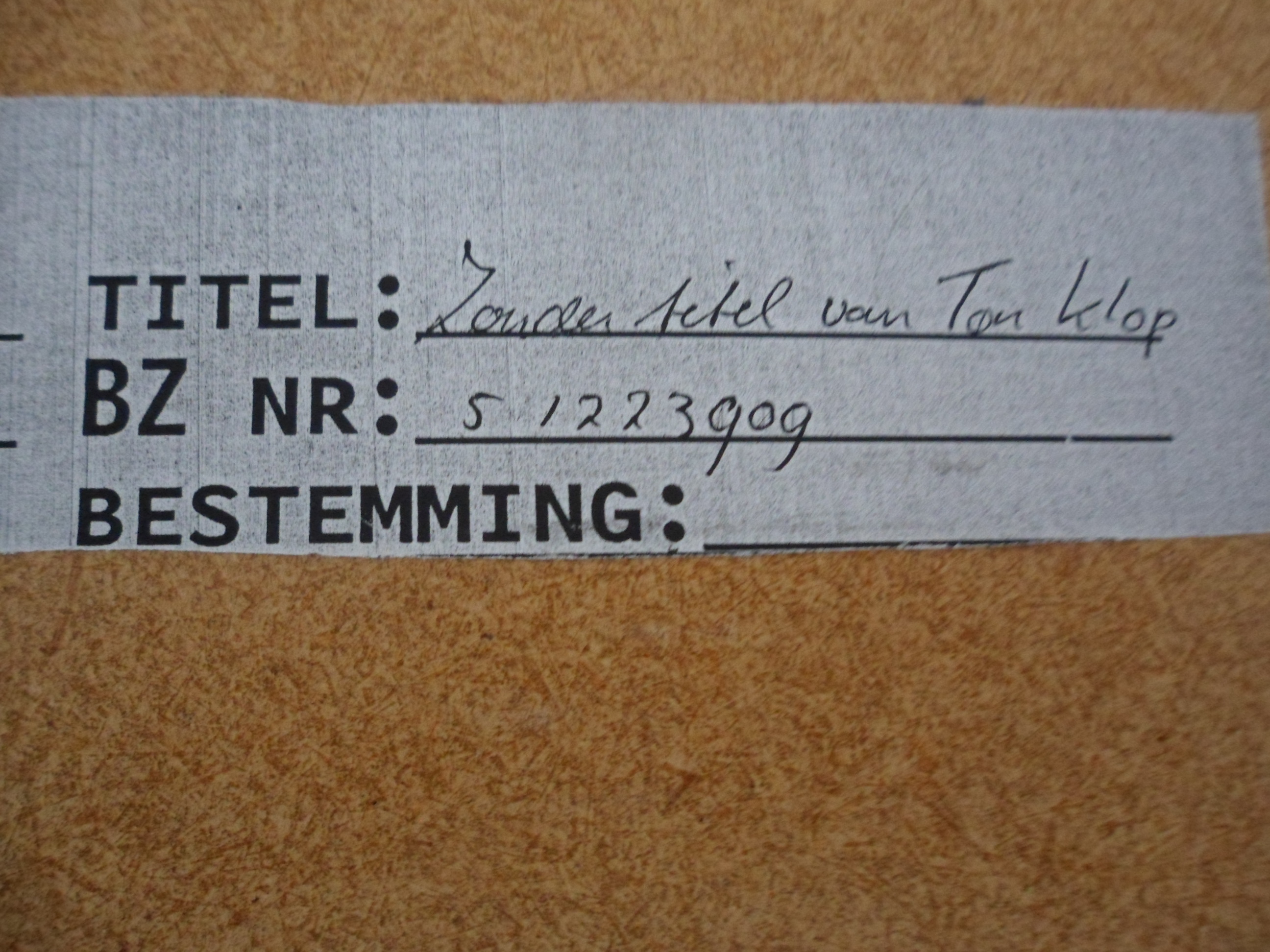 Ton Klop - Litho op papier: Zonder titel kopen? Bied vanaf 30!