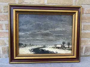 Leo Vandekerckhove - Winterlandschap langs de Leie kopen? Bied vanaf 40!