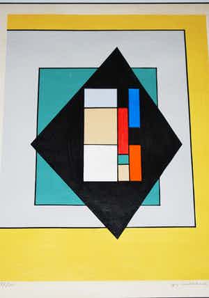 Guy Vandenbranden - abstracte zeefdruk verkocht voor € 125!