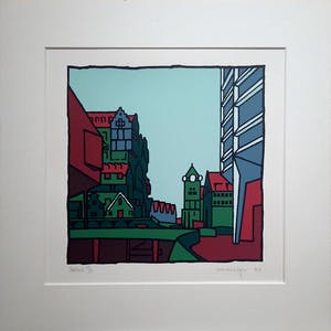 Wim van Willegen - Kleur zeefdruk - Zaandam 26/50 - ingelijst - 21821 kopen? Bied vanaf 25!