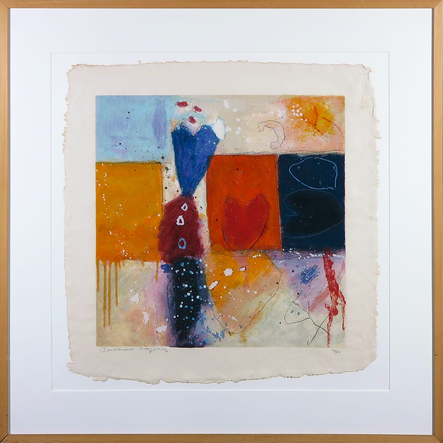 Alexander Vogels - Zeefdruk, Zonder titel - Ingelijst kopen? Bied vanaf 1!