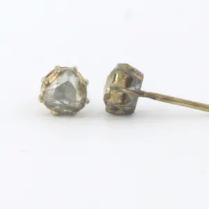 14k gouden solitair oorknoppen met roos geslepen diamanten tot. 0.40 karaat kaufen? Bieten Sie von 315!