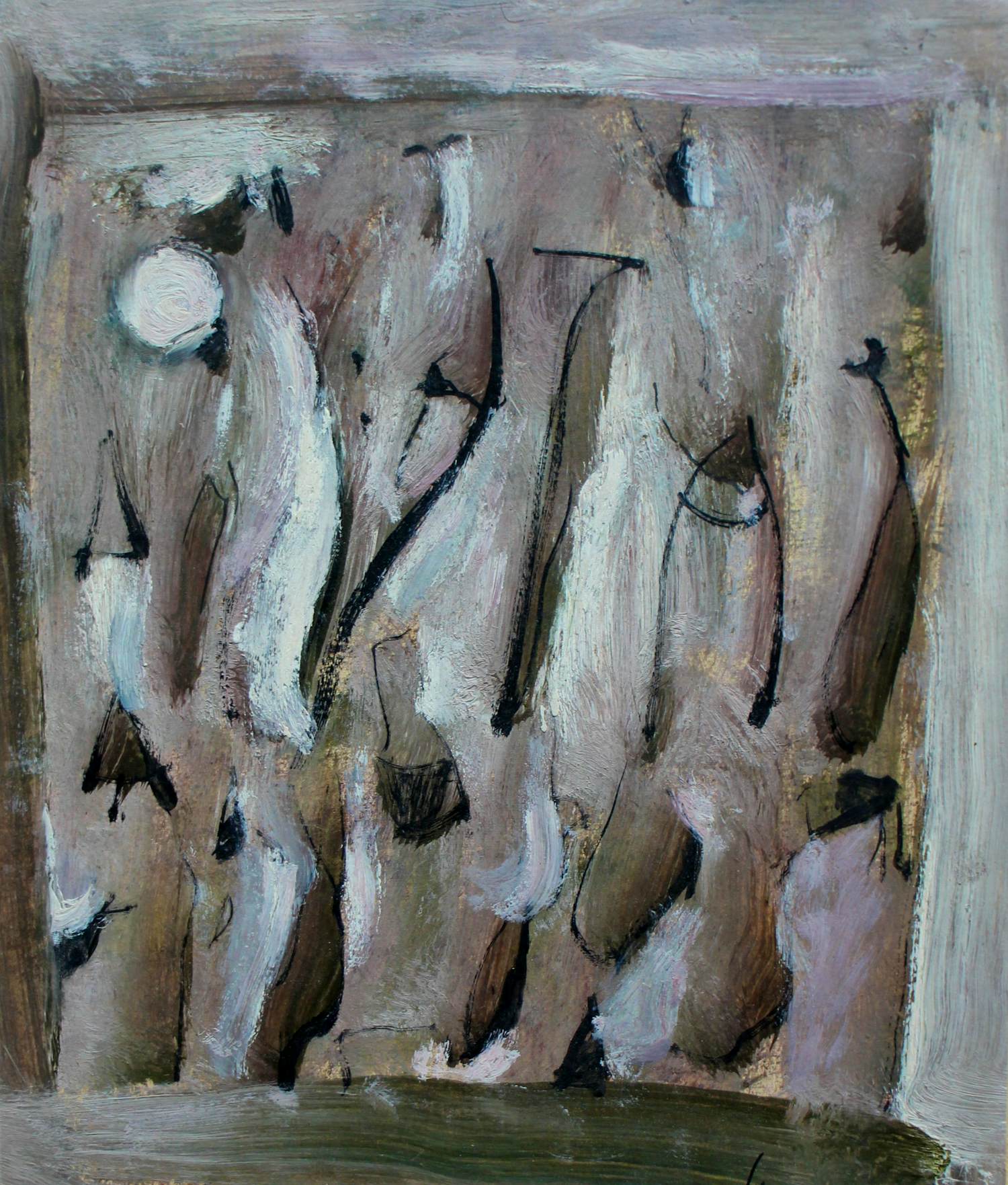 Eugène Brands - Olieverf oppapier: 'Moonlight' - 1958 kopen? Bied vanaf 1000!