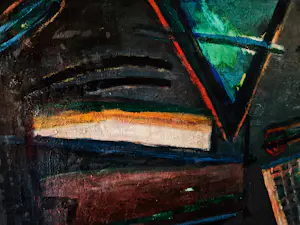 Wil van Leeuwen - Groot expressionistisch olieverf op paneel - Abstract - gesigneerd - Ingelijst kopen? Bied vanaf 69!