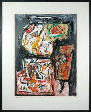 Jacques Doucet - Zeefdruk, Été à Saint-Christol - Ingelijst (Groot) verkocht voor € 150!