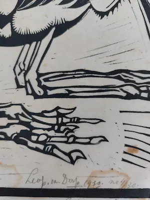 Ayzo Epeus van Humalda van Eysinga - Houtsnede Kippen + houtsnede Leopold van Dorp Maraboes kopen? Bied vanaf 50!