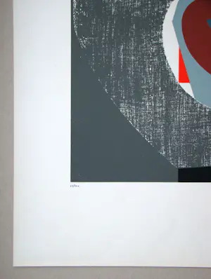Georges Breuil - Composition abstrait - Originele zeefdruk - 1954 kopen? Bied vanaf 150!