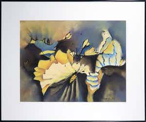 Saniye Bildircin-Saglambilek - Pastelkrijt, Zonder titel I - Ingelijst verkocht voor € 50!