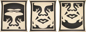 Shepard Fairey - OBEY - Three faces (cream) kopen? Bied vanaf 1!