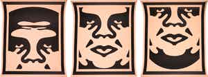 Shepard Fairey - OBEY - Three faces (cream) verkocht voor € 1!