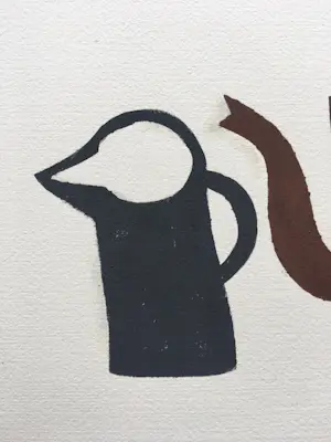 Klaas Gubbels - sjabloondruk ‘Bruin zwart servies’ - 2006 kopen? Bied vanaf 265!