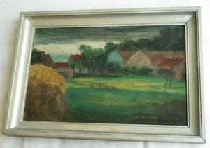 Andre van der Vossen - Ingelijst olieverf op doek , Boerenlandschap – ca. 1940 kopen? Bied vanaf 1!
