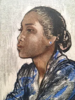 Willem Gerard Hofker - Vrouw Soemina + Balier in traditionele klederdracht. (Adat-dracht) kopen? Bied vanaf 75!