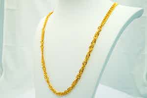 2521 - Bijzonder 18 karaats geel-gouden "Tarate" collier -unisex- Lang formaat! verkocht voor € 950!