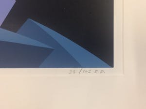 Hans Klaui - Mooi geometrische zeefdruk van Hans Klaui, kopen? Bied vanaf 40!