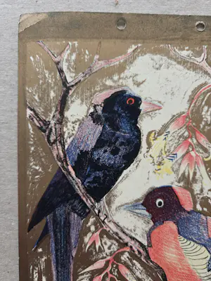 Leo Visser - Vogels en een muis. Kalenderblad. kopen? Bied vanaf 49!