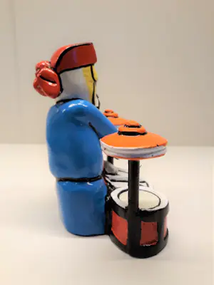 Herman Brood - Sculptuur van Kunsthars DE DRUMMER kopen? Bied vanaf 10!
