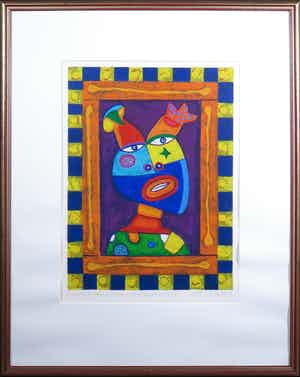 Clemens Briels - Zeefdruk, A Window (...) IV - Ingelijst verkocht voor € 50!