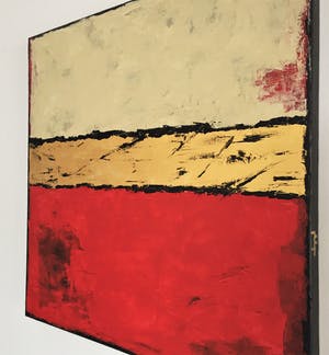 John Foppen - Red + Gold in Symphony........ # K 02. XL. Groot kopen? Bied vanaf 169!