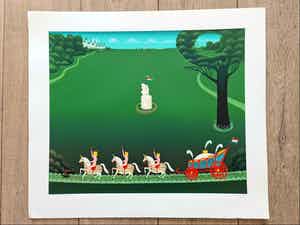 Willem Westbroek - (1918 - 1998) Landschap met koets verkocht voor € 50!