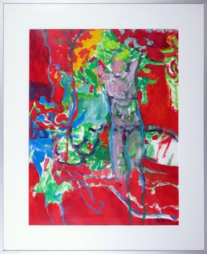 Franscz Witte - Acryl op papier, Spontaan - ingelijst kopen? Bied vanaf 35!