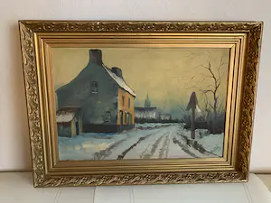 Joseph Dezitter - House in snow landscape kopen? Bied vanaf 50!