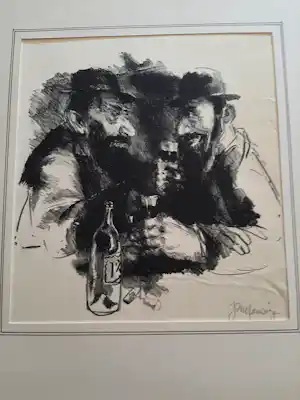 Buy Jan Mensinga - Litho, scènes uit het caféleven? Bid from 35!