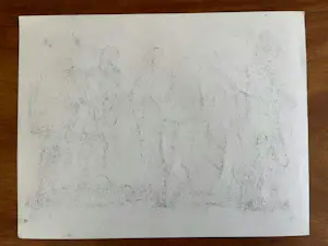 Cornelis Jan Mension - Tekening van een zebra, gemaakt in Artis kopen? Bied vanaf 80!