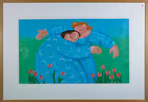 Ada Breedveld - Zeefdruk, Zonder titel - Ingelijst verkauft für € 50!