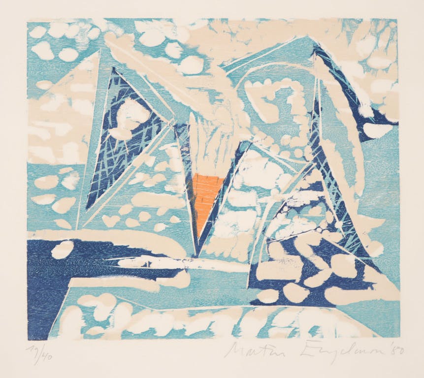 Martin Engelman - Martin Engelman: Houtsnede, Zonder titel verkocht voor € 40!