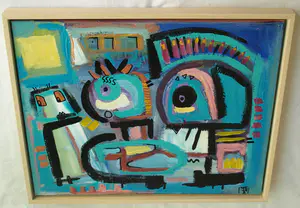 Jasper Banen - Acrylverf op doek , ingelijst , De Rij – 2014 kopen? Bied vanaf 195!