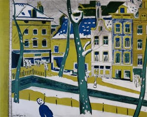 Jan Wiegers - Achterburgwal in de winter kopen? Bied vanaf 175!