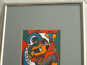 Jasper Banen - Gemengde techniek , “The Smile” – gesigneerd & ingelijst – 2017 kopen? Bied vanaf 45!