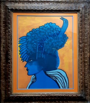 Corneille - " Femme et Oiseau" - Groot, imposant ingelijst kopen? Bied vanaf 425!