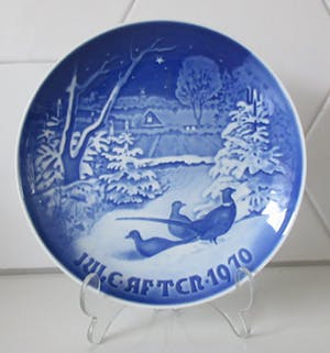 Bing en Grondahl - Porseleinen kerstbord 1970 - Jule Aften kopen? Bied vanaf 18!