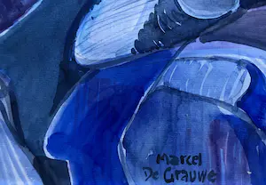 Marcel De Grauwe - "Fragmentatie I en II" - Figuren in Feeststemming. kopen? Bied vanaf 30!