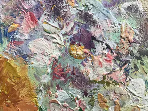 Eddy Samson - Uitbundig Bouquet in witte vaas. kopen? Bied vanaf 1!