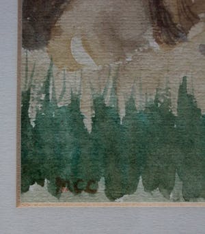 Mies Callenfels-Carsten - aquarel:korenschoven bij Veere (nette lijst) kopen? Bied vanaf 99!