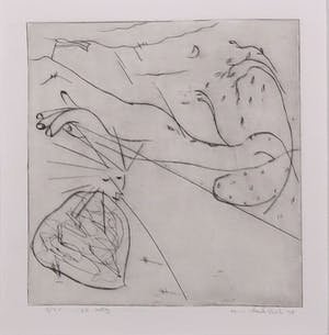 Henk Visch - Ets, De weg.. - Ingelijst kopen? Bied vanaf 1!