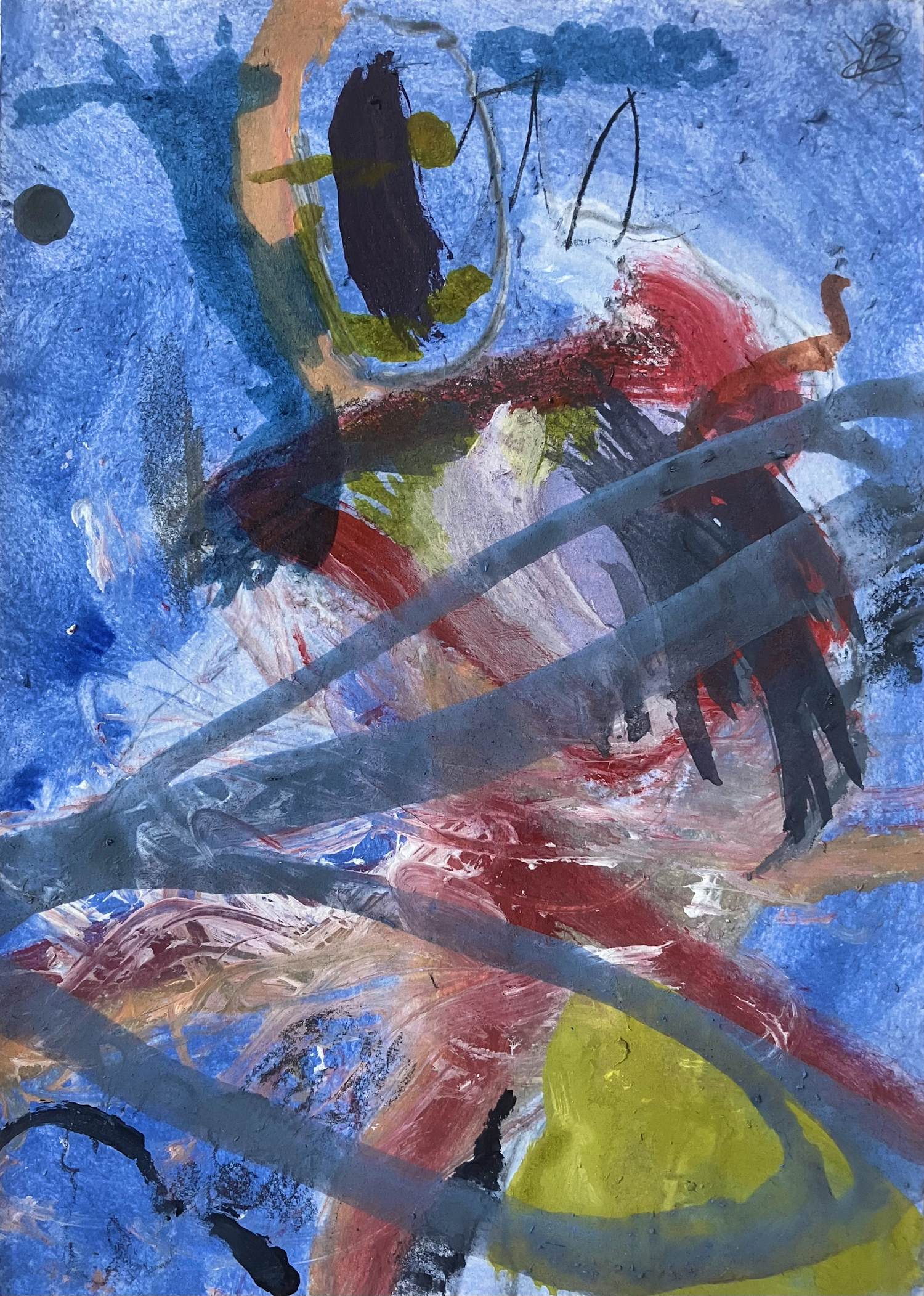 Paul Louis van den Bergh - Acryl op papier - Gesigneerd. kopen? Bied vanaf 100!