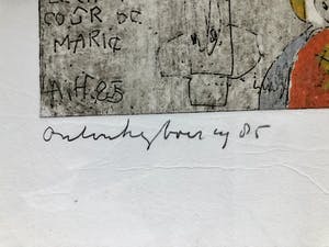 Anton Heyboer - Kruisiging - Ets E.A., Ingelijst kopen? Bied vanaf 240!