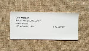 Cole Morgan - Stripes XIX, gemengde techniek op doek (goed ingelijst, zeer groot) kopen? Bied vanaf 3750!