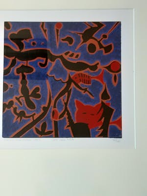 Buy Calvin Christiaan - Cat and Fish - kleurenzeefdruk - handgesigneerd - 90/100? Bid from 60!