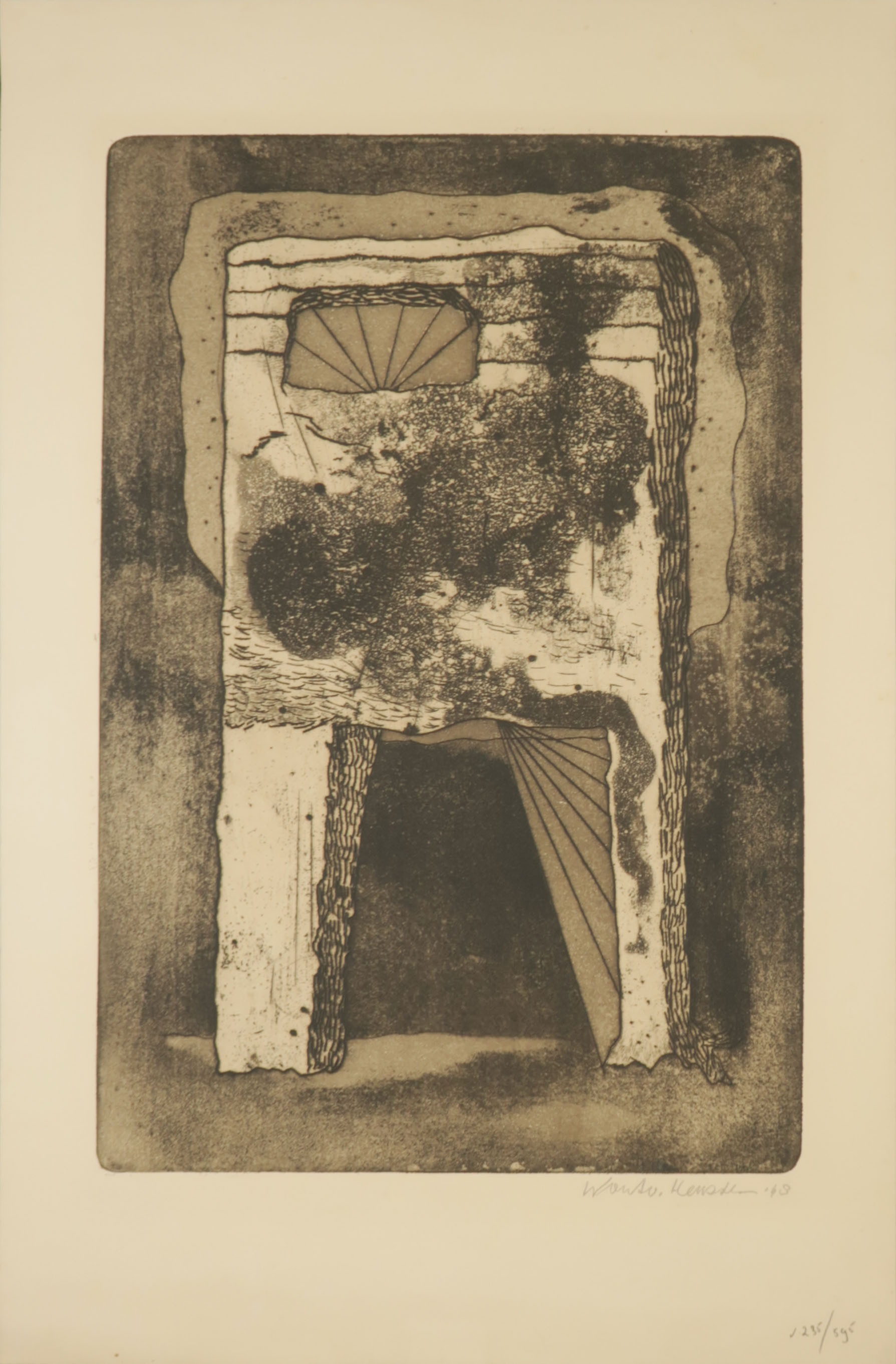 Wout van Heusden - Ets, Zonder titel kopen? Bied vanaf 40!